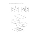 LG LNXS30866D/01 drawers & vegetable drawer parts diagram