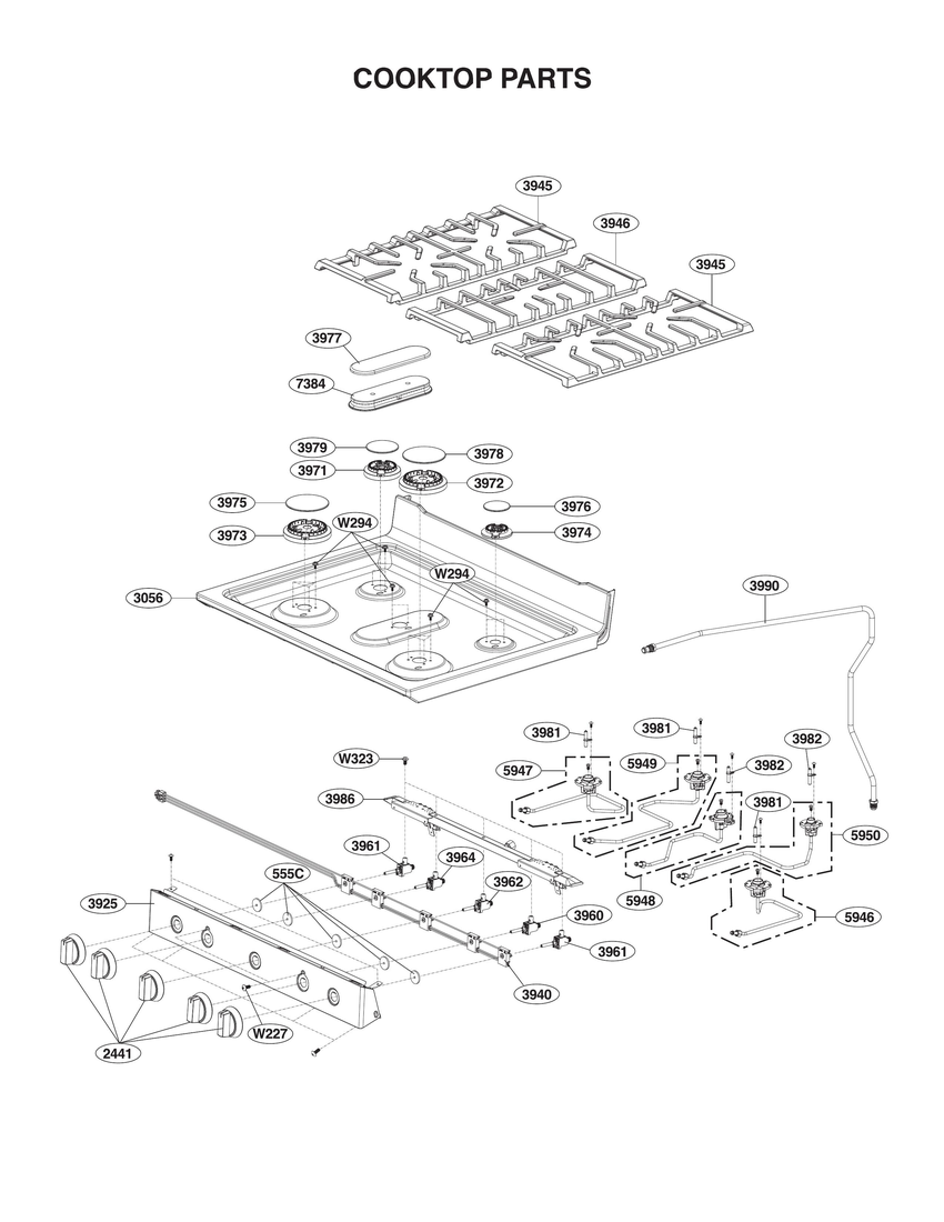 COOKTOP PARTS