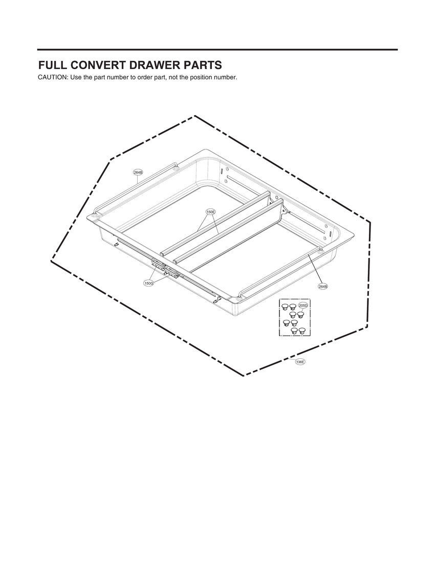 FULL CONVERT DRAWER PARTS