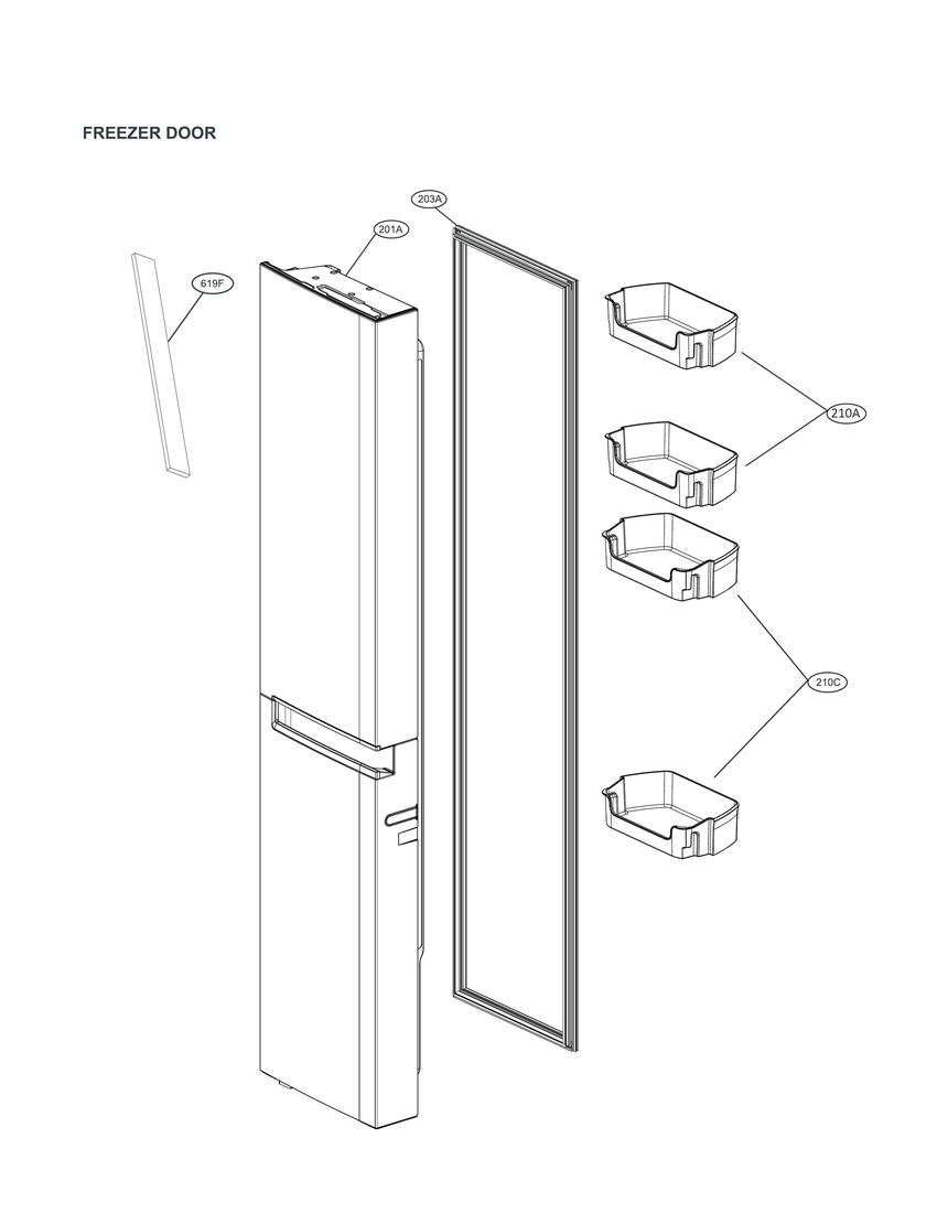 Freezer door