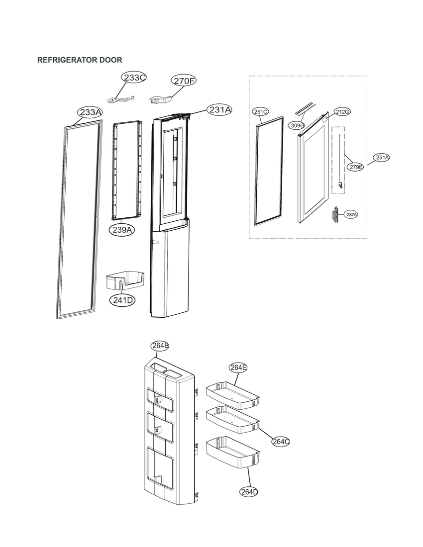Refrigerator door