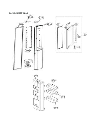 Refrigerator door
