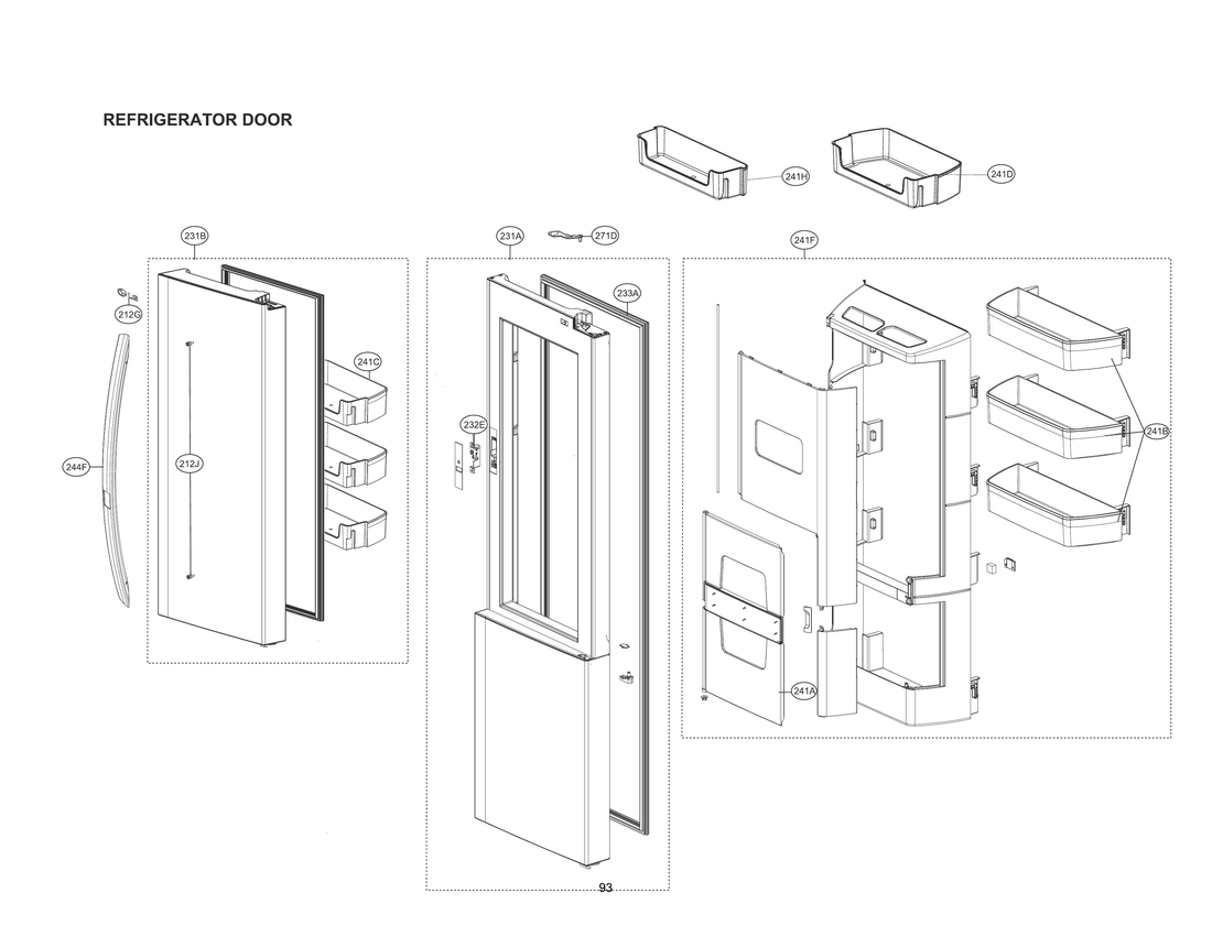 Refrigerator door