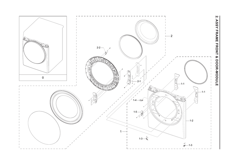 Front frame/door-modle assy
