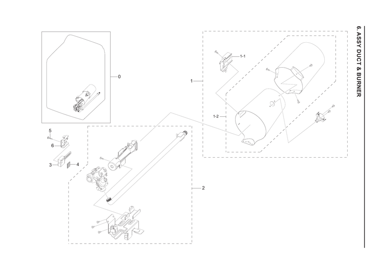 Duct & burner assy