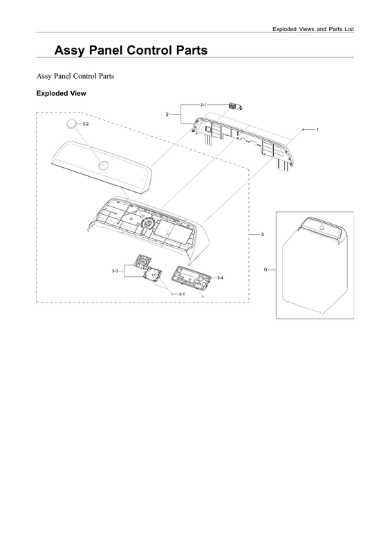 CONTROL PANEL ASSY