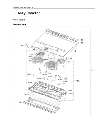 Cooktop assy