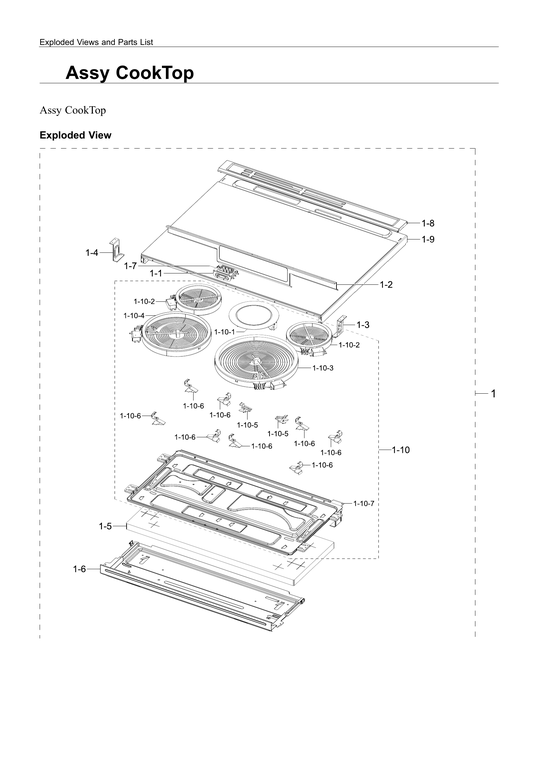 Cooktop assy