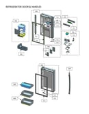 Refrigerator door & handles