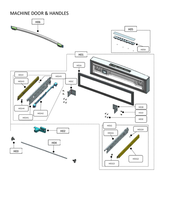 Machine door & handles