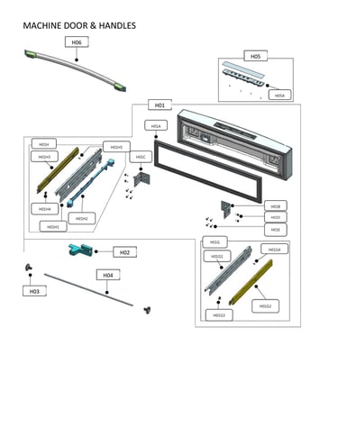 Machine door & handles