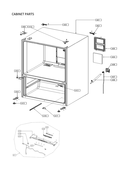 Cabinet parts