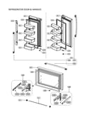 Refrigerator door & handles