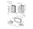 Kenmore 11173027120 refrig and frz doors & handles diagram