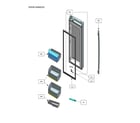 Kenmore Elite 11173312120 refrigerator door handles diagram