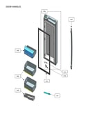 Refrigerator door handles