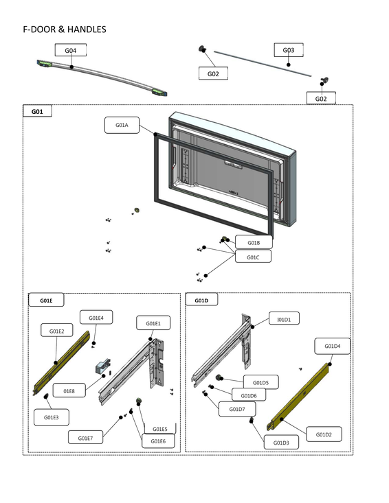 Freezer door & handles