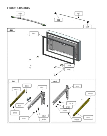 Freezer door & handles