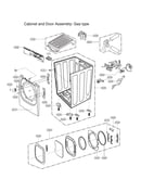 Cabinet & door assy: gas type