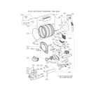 LG DLGX4501B/00 drum & motor assy: gas type diagram