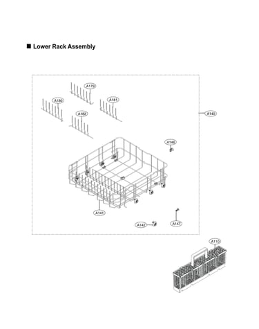 Lower rack assy