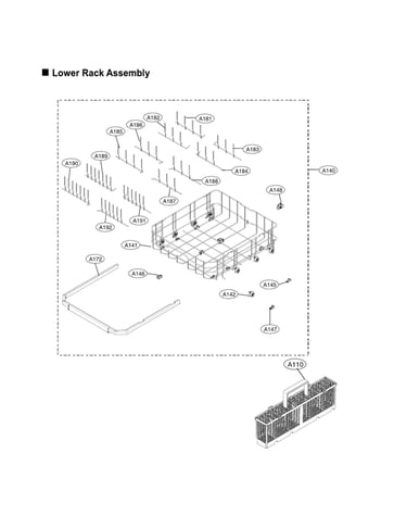 Lower rack assy
