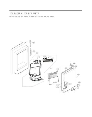 Ice maker & ice bin parts