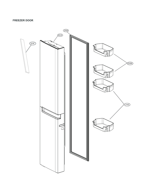 Freezer door