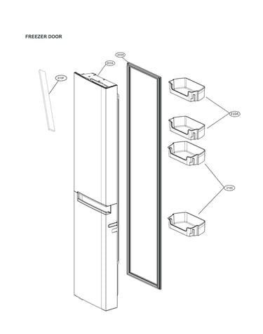 Freezer door