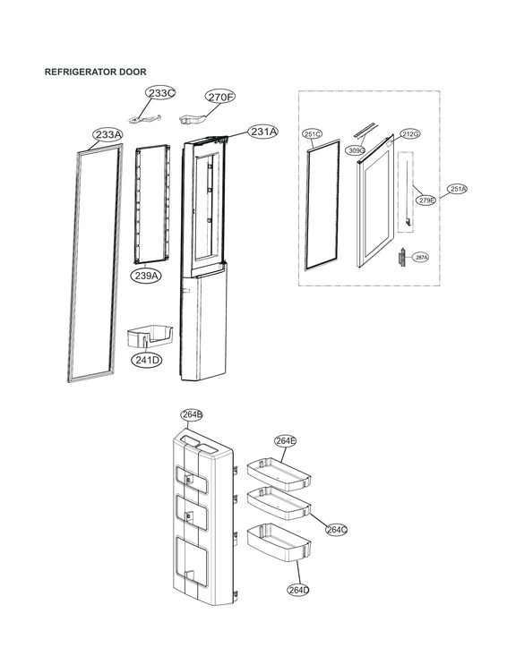 Refrigerator door