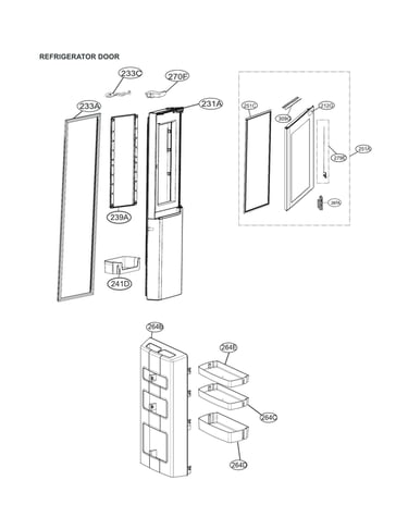 Refrigerator door