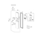 LG LRSXS2706S/00 freezer door compartment diagram