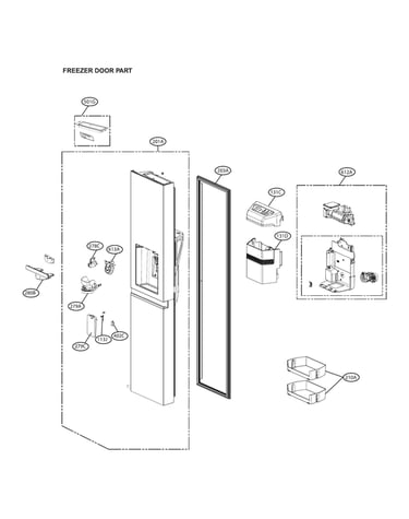 Freezer door compartment