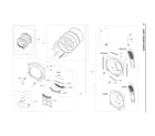 Samsung DVG45R6100P/A3-00 drum assy diagram