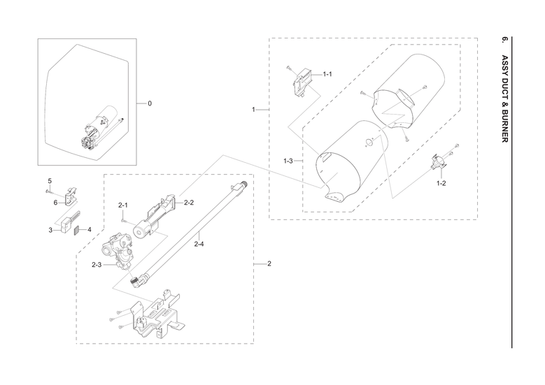 Duct & burner assy