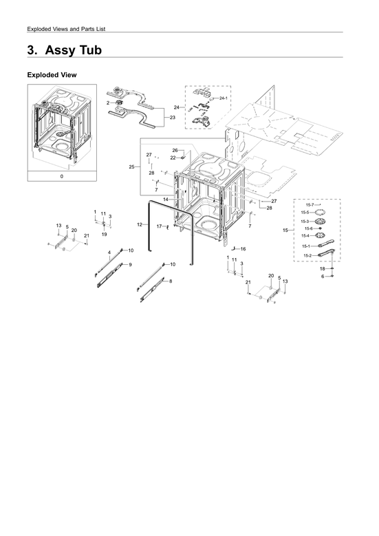 Official Samsung DW80R7061US/AA-00 dishwasher parts | Sears PartsDirect