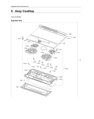 Cooktop assy