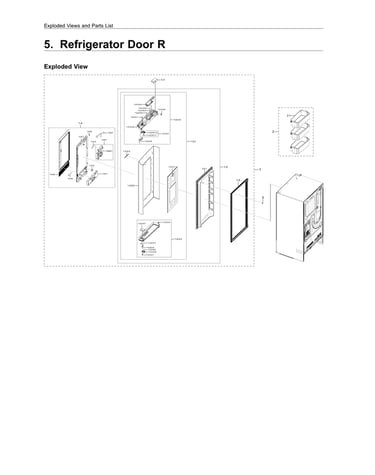 Right refrigerator door assy