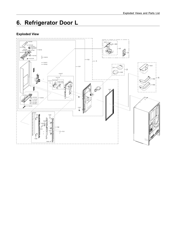 Left refrigerator door assy