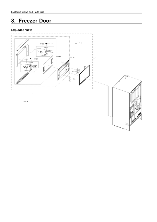 Freezer door assy