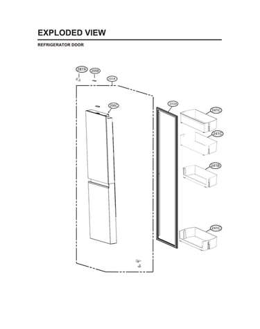 Refrigerator door parts