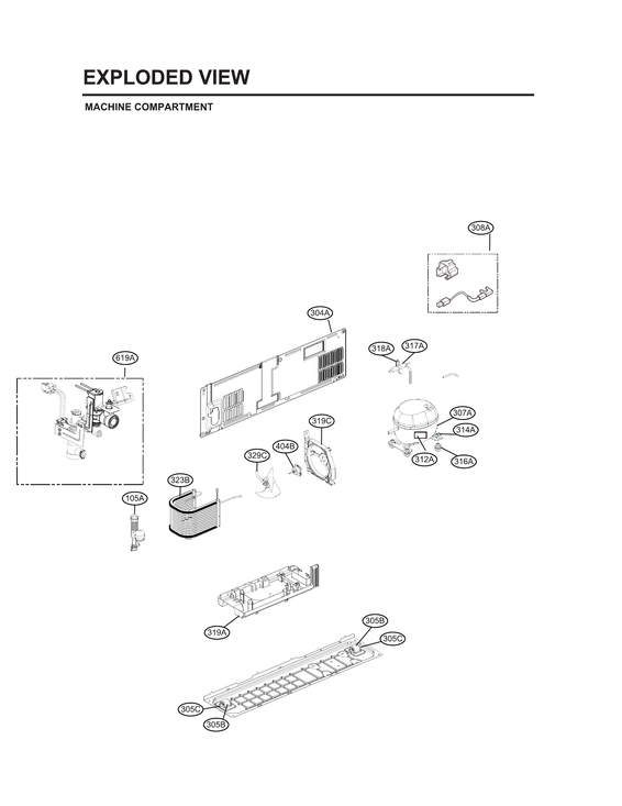Machine compartment parts
