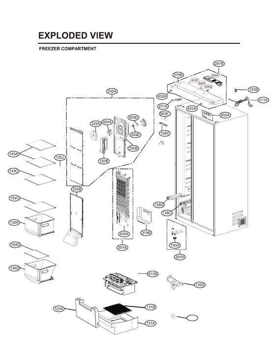 Freezer compartment parts