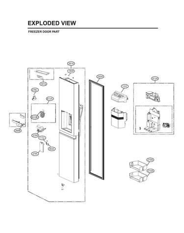 Freezer door parts