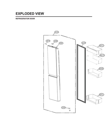 Refrigerator door parts