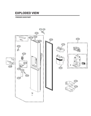 Freezer door parts