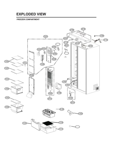 Freezer compartment parts