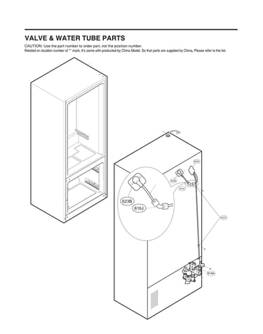 Valve & water tube parts