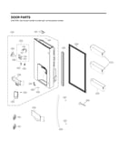 Dispenser door parts