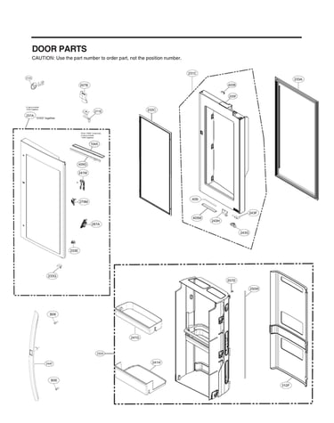 Refrigerator door parts